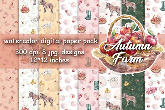 Download Farm Animal Digital Paper Pack Jpeg - Paper Collection